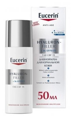 Купить eucerin hyaluron-filler (эуцерин) крем для лица для нормальной и комбинированной кожи 50 мл spf15 в Дзержинске