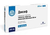 Купить доксеф, таблетки покрытые пленочной оболочкой 200мг, 10 шт в Дзержинске