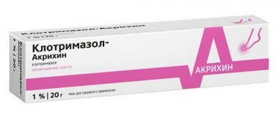 Купить клотримазол-акрихин, мазь для наружного применения 1%, 20г в Дзержинске