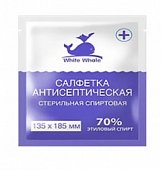 Купить салфетки спиртовые антисептические 135х185мм white whale, 60 шт в Дзержинске