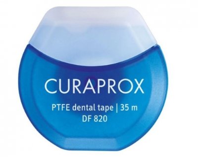 Купить curaprox (курапрокс) зубная нить тефлоновая с хлоргексидином 35м, df820 в Дзержинске