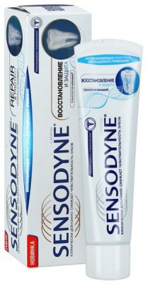 Купить сенсодин (sensodyne) зубная паста восстановление/защита/отбеливающая, 75мл (глаксосмиткляйн, германия) в Дзержинске