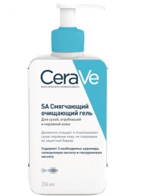 Купить cerave (цераве) sa гель для сухой, огрубевшей и неровной кожи смягчающий очищающий, 236мл в Дзержинске