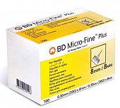 Купить иглы bd micro-fine плюс для шприц-ручки одноразовые 30g (0,30х8мм), 100 шт в Дзержинске