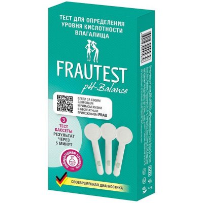 Купить тест для диагностики влагалищной кислотности frautest (фраутест) ph-баланс, 3 тест-полоски в Дзержинске