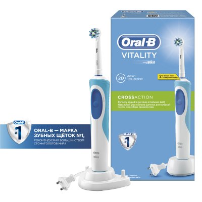 Купить орал-би (oral-b) электрическая зубная щетка, vitality d12.513 crossaction precision clean в Дзержинске