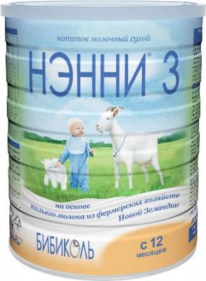 Купить нэнни 3 смесь на основе натурального козьего молока с пребиотиками с 12 месяцев, 800г в Дзержинске
