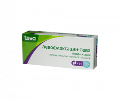 Купить левофлоксацин-тева, таблетки, покрытые пленочной оболочкой 500мг, 14 шт в Дзержинске