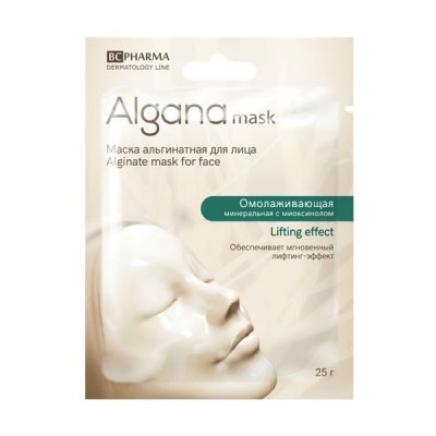 Купить альгана маск (alganamask) маска для лица альгинатная омолаживающая минеральная, 1 шт в Дзержинске