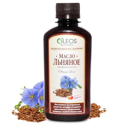 Купить oleos (олеос) масло пищевое льняное нерафинированное, 200мл бад в Дзержинске