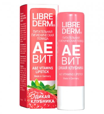 Купить librederm aevit (либридерм) помада гигиеническая для губ питательная дикая клубника, 4г в Дзержинске