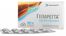 Купить гепаретта, таблетки покрытые кишечнорастворимой оболочкой 400 мг, 20 шт в Дзержинске