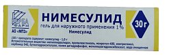 Купить нимесулид, гель для наружного применения 1%, 30 г в Дзержинске