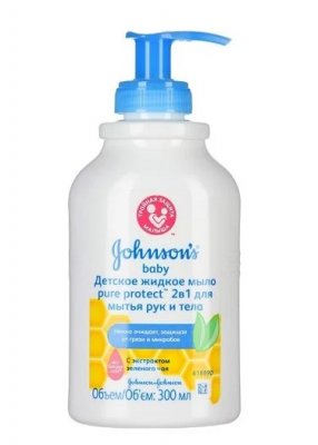 Купить джонсон беби pure protect мыло жид а/бакт2 в1 д/рук/тела, 300мл в Дзержинске