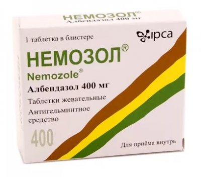 Купить немозол, таблетки жевательные 400мг, 1 шт в Дзержинске