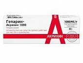Купить гепарин-акрихин, гель для наружного применения 1000ме/г, 30г в Дзержинске