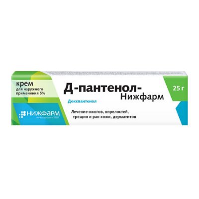 Купить д-пантенол-нижфарм, крем для наружного применения 5%, 25г в Дзержинске