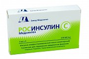 Купить росинсулин с медсинтез, суспензия для подкожного введения 100 ме/мл, флаконы 5мл, 5шт в Дзержинске