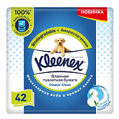 Купить kleenex (клинекс) бумага туалетная влажная classic clean 42шт в Дзержинске