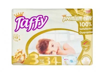Купить taffy premium (таффи) подгузники для детей, размер 3 (4-9 кг) 34шт в Дзержинске