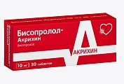 Купить бисопролол-акрихин, таблетки, покрытые пленочной оболочкой 10мг, 30 шт в Дзержинске