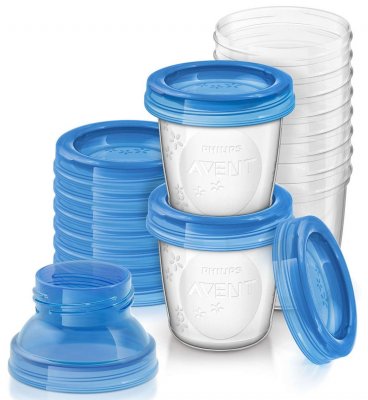 Купить avent (авент) набор контейнеров для хранения грудного молока 10шт+ стерильная чаша via(180мл) в Дзержинске