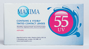 Контактные  линзы Maxima (Максима) 55 UV, 6 шт, -2,25 (8,6)