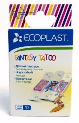 Купить ecoplast fantasy tatoo набор медицинских пластырей, 10 шт в Дзержинске