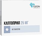 Купить каптоприл, таблетки 25мг, 40 шт в Дзержинске