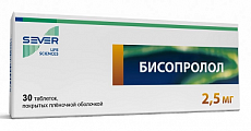 Купить бисопролол, таблетки, покрытые пленочной оболочкой 2,5мг, 30 шт в Дзержинске