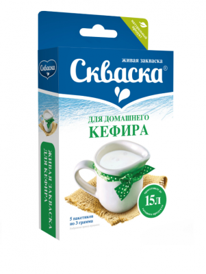 Купить скваска бактериальная закваска для кефира, пакетики 3г, 5 шт в Дзержинске