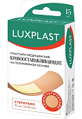 Купить luxplast (люкспласт) пластырь кровоостанавливающий на полимерной основе 72х19мм, 15 шт в Дзержинске