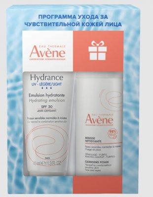 Купить авен hydrance legere uv (avenе) набор: эмульсия для лица spf30 40 мл+очищающая пенка для снятия макияжа 50 мл в Дзержинске