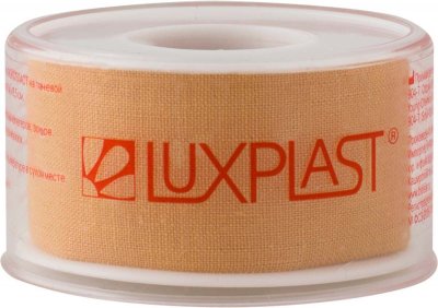Купить luxplast (люкспласт) пластырь фиксирующий тканевая основа 2,5см х 5м в Дзержинске