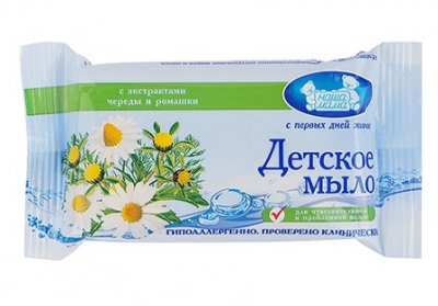 Купить наша мама мыло детское для чувствительной и проблемной кожи с чередой и ромашкой, 90г в Дзержинске