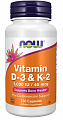 Купить now foods (нау фудс) витамин д3 1000 ме и к2 45мкг, капсулы 120шт бад в Дзержинске