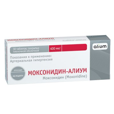 Купить моксонидин-алиум, таблетки, покрытые пленочной оболочкой 0,4мг, 30 шт в Дзержинске