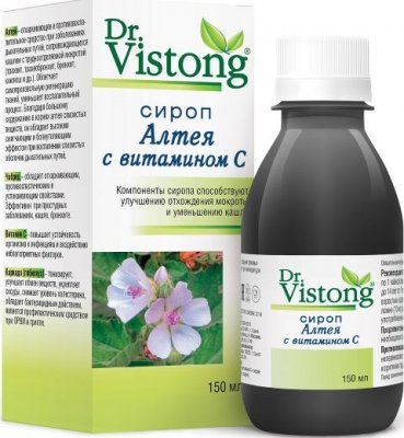 Купить dr vistong (дорктор вистонг) сироп алтея с витамином с, флакон 150мл бад в Дзержинске