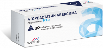 Купить аторвастатин-авексима, таблетки, покрытые пленочной оболочкой 10мг, 30 шт в Дзержинске