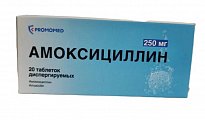 Купить амоксициллин, таблетки диспергируемые 250 мг, 20 шт в Дзержинске