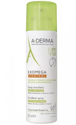 Купить a-derma exomega control (а-дерма) спрей-эмолент для лица и тела смягчающий, 50мл в Дзержинске