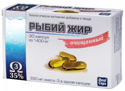 Купить рыбий жир очищенный, капсулы 1400мг, 30 шт бад в Дзержинске