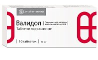 Купить валидол, таблетки подъязычные 60мг, 10 шт в Дзержинске