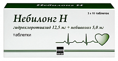 Купить небилонг н, таблетки 12,5мг+5мг, 30 шт в Дзержинске