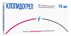 Купить клопидогрел, таблетки, покрытые пленочной оболочкой 75мг, 90 шт в Дзержинске