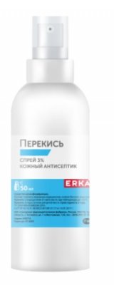 Купить перекись водорода эркафарм, спрей 3%, 50мл (дезинфицирующее средство) в Дзержинске