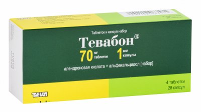Купить тевабон, набор (тбл 70мг №1+капс 1мкг №7) №4 в Дзержинске