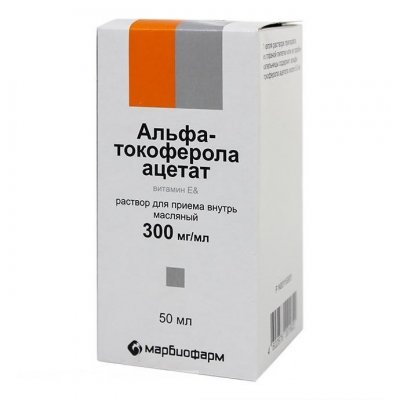 Купить альфа-токоферола ацетат (витамин е), раствор для приема внутрь, масляный 300мг/мл, флакон 50мл в Дзержинске