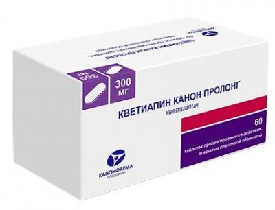 Купить кветиапин-канон пролонг, таблетки пролонгированного действия, покрытые пленочной оболочкой 300мг, 60 шт в Дзержинске
