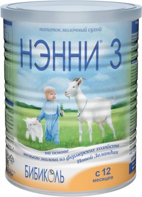 Купить нэнни 3 смесь на основе натурального козьего молока с пребиотиками с 12 месяцев, 400г в Дзержинске